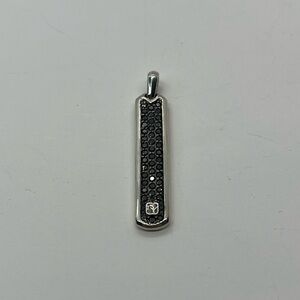 David Yurman ingot Pendent with Pave Black Diamond